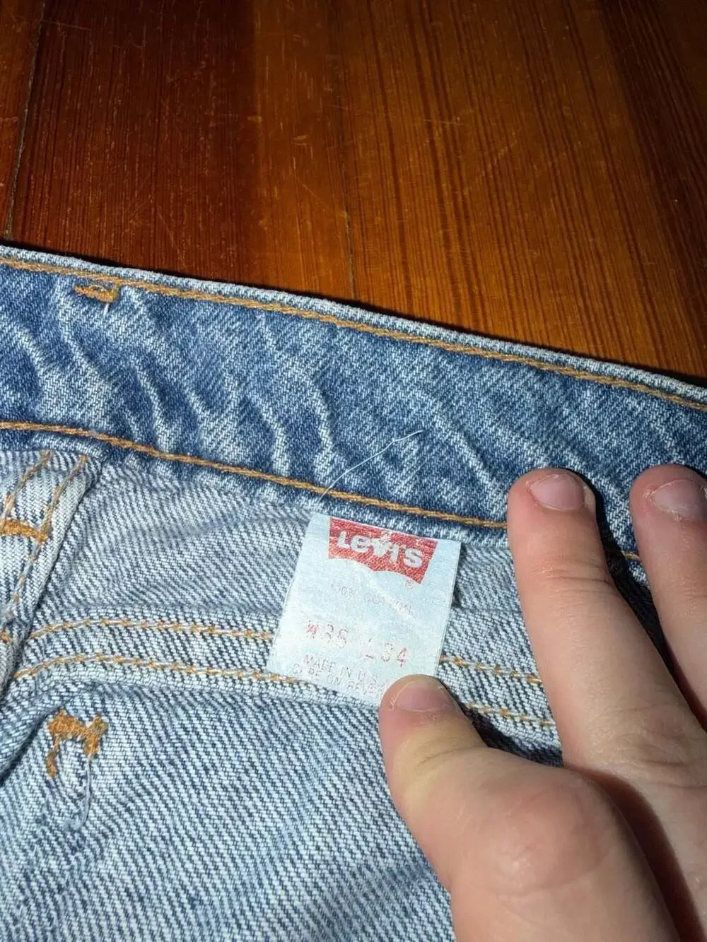 Vintage Levi's 517 Relaxed Fit Orange Tab Jeans 34x31 (tagged 36x34)